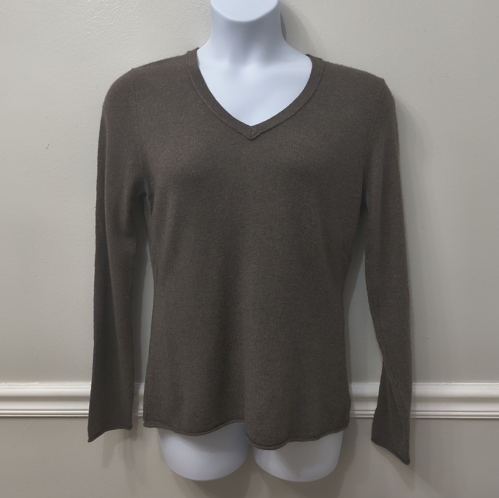Philosophy Dane Lewis Brown 100% Cashmere Long Sleeve Sweater XL Career Work